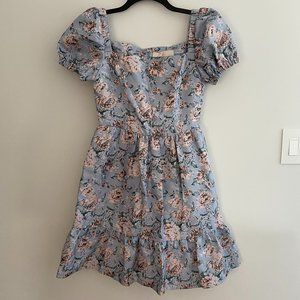 NWOT Gal Meets Glam Puff Sleeve Jacquard Dress